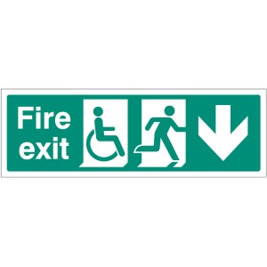 Disabled Fire Exit - Arrow Down