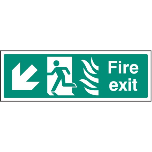 HTM Fire Exit - Arrow Down Left