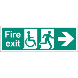 Disabled Fire Exit - Arrow Right