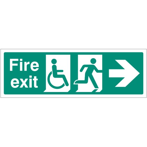 Disabled Fire Exit - Arrow Right