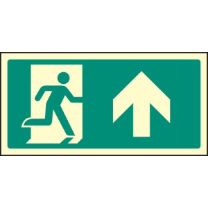 Intermediate Fire Exit Marker - Arrow Up / Straight On