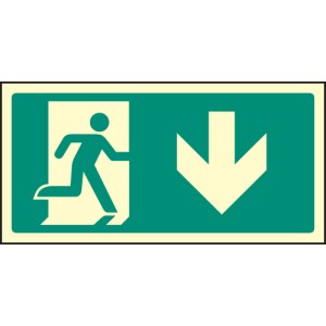 Intermediate Fire Exit Marker - Arrow Down