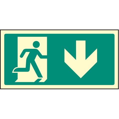 Intermediate Fire Exit Marker - Arrow Down