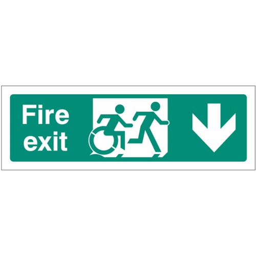 Inclusive Disabled Fire Exit Design - Arrow Down