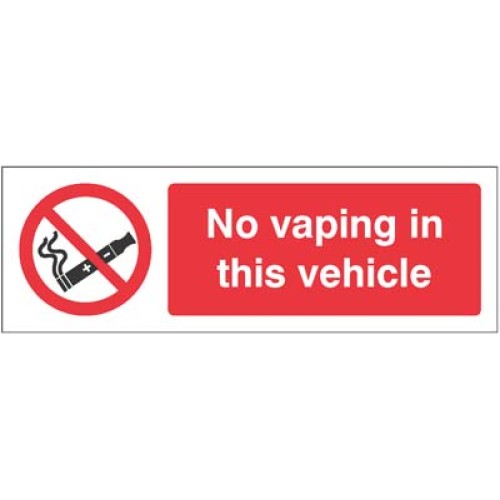 No Vaping in this Vehicle