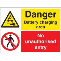 Danger - Battery Charging - No Unauthorised Entry