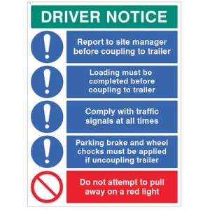 Driver Notice Coupling to Trailer