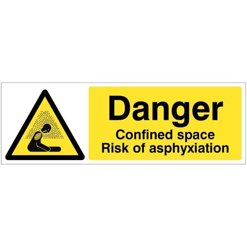 Danger - Confined Space - Risk of Asphyxiation