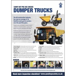 Dumper Truck Inspection Checklist - Poster (A2)