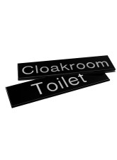 Engraved Sign with Adhesive Back - Black 