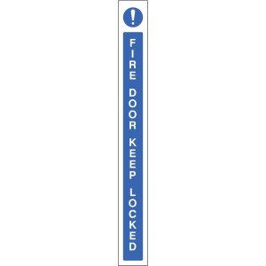 Fire Door Keep Locked - Door Edge Sign