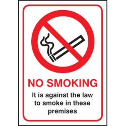 No Smoking it Is Against the Law - (England and Northern Ireland)