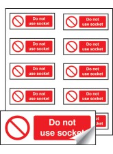 10 x Do Not Use Socket Labels - 40 x 18mm