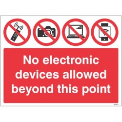 No Electronic Devices Allowed Beyond this Point 