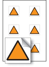 6 x Orange Triangle Vibration Safety - 25 x 25mm