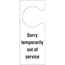 Sorry Temporarily Out of Service - Door Hanger