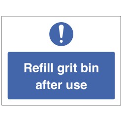 Refill Grit Bin after Use