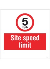 5mph Site Speed Limit - Site Saver Sign