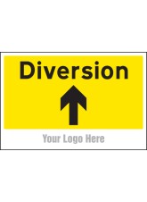 Diversion - Arrow Up / Straight On - Site Saver Sign