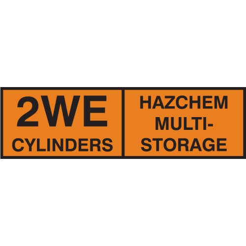 2WE Multi Cylinder Storage Placard Aluminium 