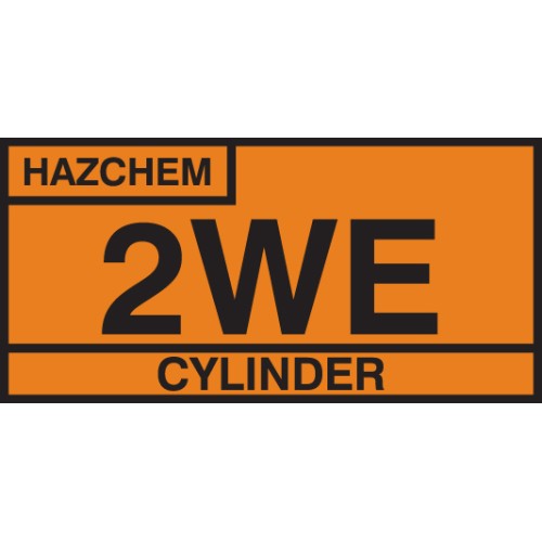 2WE Cylinder Storage Placard - Aluminium 