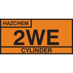 2WE Cylinder Storage Placard - Self Adhesive Vinyl