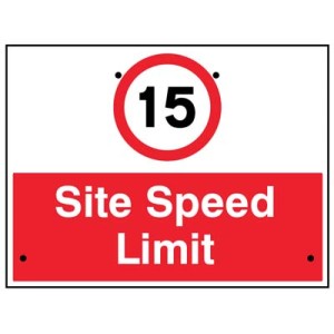 Re-Flex Sign - 15mph Site Speed Limit