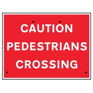 Re-Flex Sign - Caution - Pedestrians Crossing