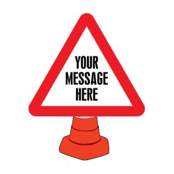 Your Message Here - Custom Reflective Cone Sign