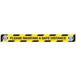 Maintain a Safe Distance Floor Graphic - 2m