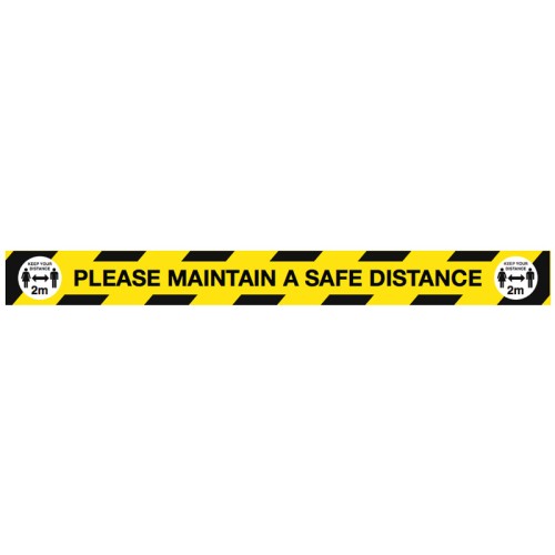 Maintain a Safe Distance Floor Graphic - 2m