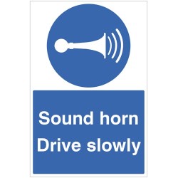 Sound Horn Drive Slowly - Floor Graphic