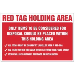 Red Tag Holding Area Items for Disposal