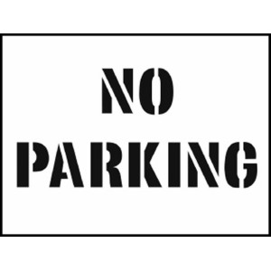 Stencil - No Parking