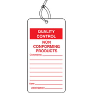 Quality Control Tag - Non Conforming Product (Pack of 10)