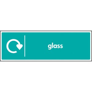 Glass - WRAP Recycling Sign