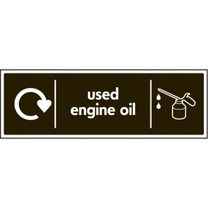 Used Engine Oil - WRAP Recycling Sign