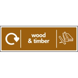 Wood & Timber - WRAP Recycling Sign