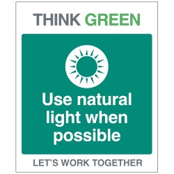 Think Green - Use Natural Light