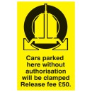 Cars Parked Clamped - Release Fee